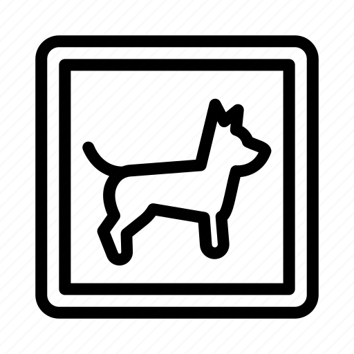 Animal, dog, board, traffic, sign icon - Download on Iconfinder
