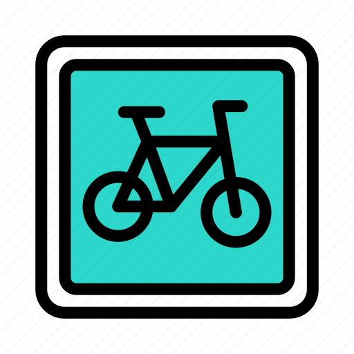 Cycling, traffic, road, sign, board icon - Download on Iconfinder