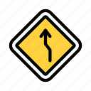 left, curve, road, sign, arrow