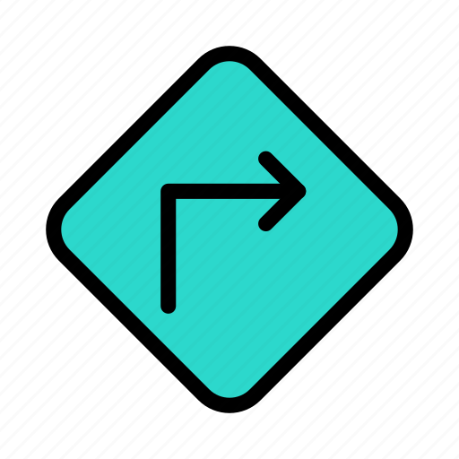 Right, arrow, road, chevron, traffic icon - Download on Iconfinder