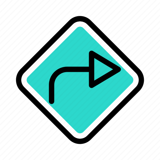 Right, turn, traffic, board, arrow icon - Download on Iconfinder
