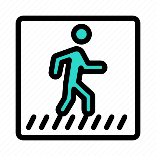 Road, sign, traffic, pedestrian, crosswalk icon - Download on Iconfinder