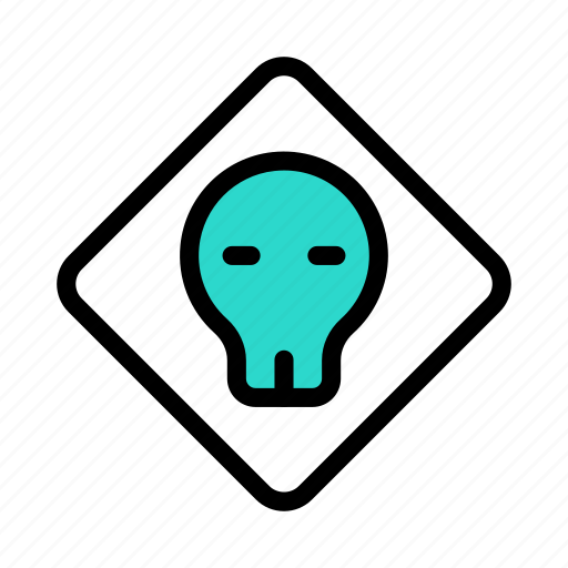 Skull, danger, board, road, traffic icon - Download on Iconfinder