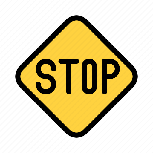 Stop, traffic, road, sign, banner icon - Download on Iconfinder
