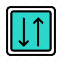 twoway, arrow, traffic, board, sign