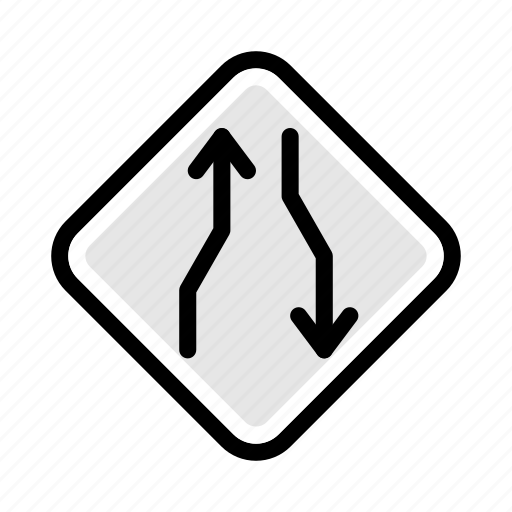 Twoway, road, traffic, sign, banner icon - Download on Iconfinder
