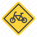 bicycle, lend, road, sign, traffic, label