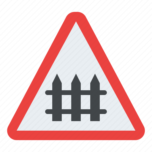 Fence, warning, road, sign, traffic, label icon - Download on Iconfinder