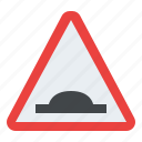 hump, ahead, warning, road, sign, traffic, label