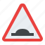hump, ahead, warning, road, sign, traffic, label 
