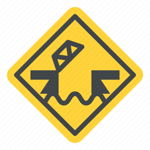 Lift, bridge, ahead, warning, road, sign, traffic icon - Download on Iconfinder