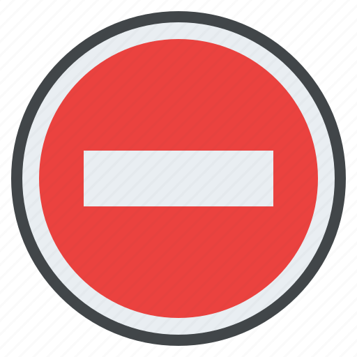 No, entry, traffic, sign, label, prohibition icon - Download on Iconfinder