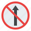 no, straight, ahead, traffic, sign, label, prohibition 