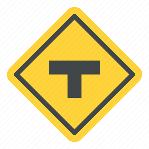 T, junction, road, sign, traffic, label icon - Download on Iconfinder