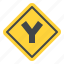 y, junction, road, sign, traffic, label 