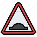 hump, ahead, warning, road, sign, traffic, label