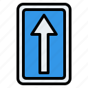one, way, traffic, road, sign, label