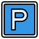 parking, road, sign, traffic, label
