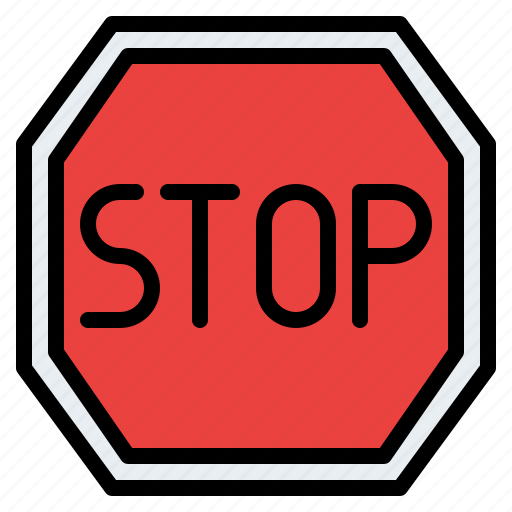 Stop, road, sign, traffic, label icon - Download on Iconfinder