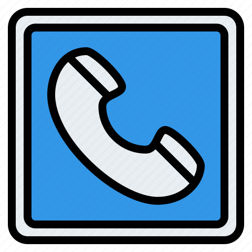 Telephone, traffic, sign, label, call icon - Download on Iconfinder