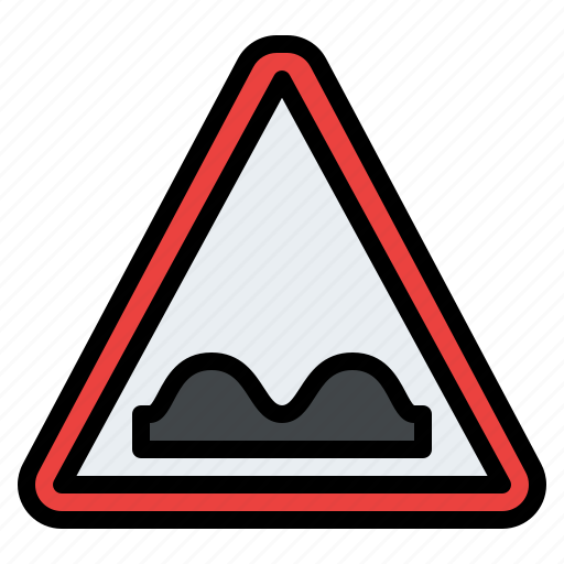 Uneven, road, warning, sign, traffic, label icon - Download on Iconfinder