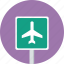 airport, direction, sign, traffic