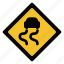 sign, slippery, traffic, warning 