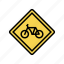 bike, road, traffic, information, speed, limit 