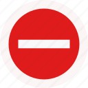 ban, drive, sign, street