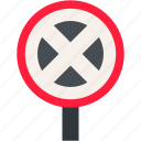 no, stopping, traffic, sign, road, intersection