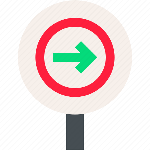 Turn, right, traffic, sign, road, direction icon - Download on Iconfinder