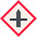 intersection, traffic, sign, alert, road, signaling