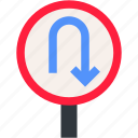 u, turn, traffic, sign, route