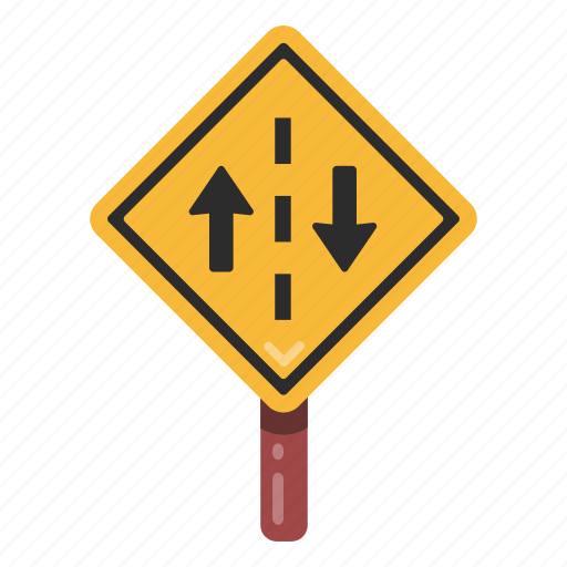 Traffic sign, road sign, traffic board, road post, two way road icon - Download on Iconfinder