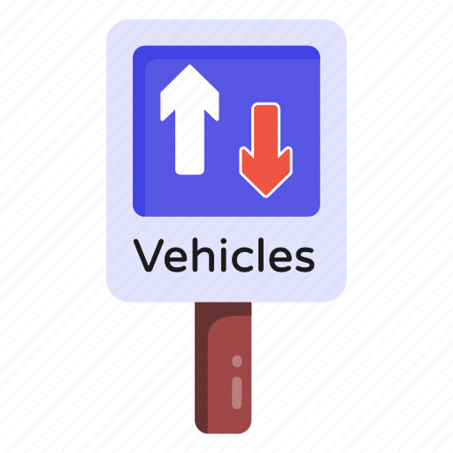 Road sign, traffic board, road post, road signboard, two way road icon - Download on Iconfinder