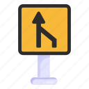 traffic sign, road sign, traffic board, road post, merge road board 