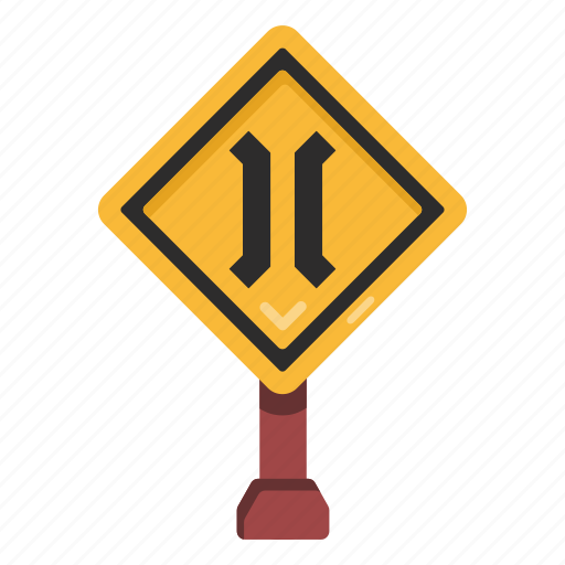 Traffic sign, road sign, traffic board, road post, narrow bridge icon - Download on Iconfinder