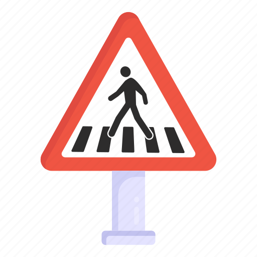 Traffic sign, road sign, zebra crossing, pedestrian crossing, crosswalk icon - Download on Iconfinder