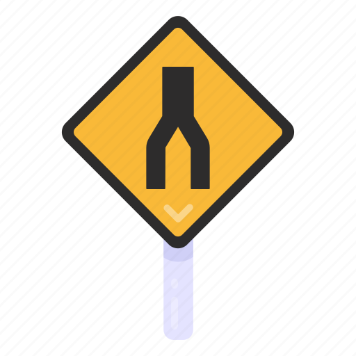Traffic sign, road sign, traffic board, road post, merge road icon - Download on Iconfinder