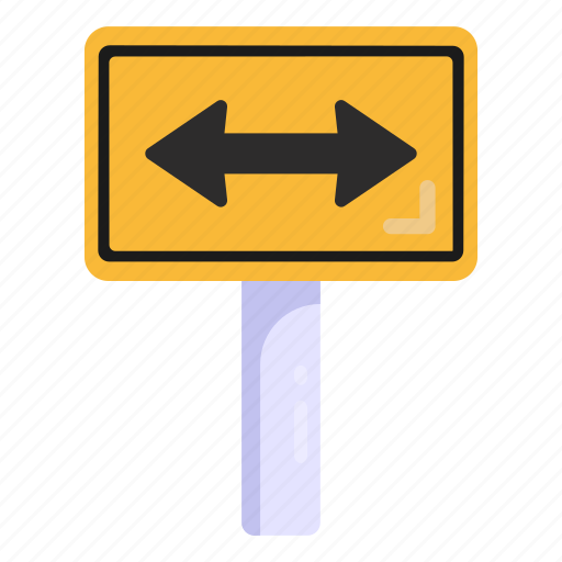 Traffic sign, road sign, traffic board, road post, two way directions icon - Download on Iconfinder