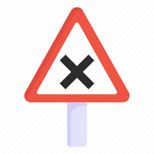 Traffic sign, road sign, traffic board, road post, cross board icon - Download on Iconfinder