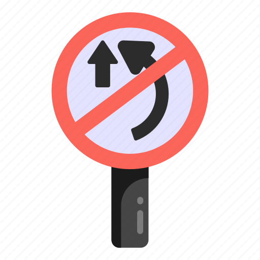 Traffic sign, road sign, traffic board, road post, turn prohibition icon - Download on Iconfinder