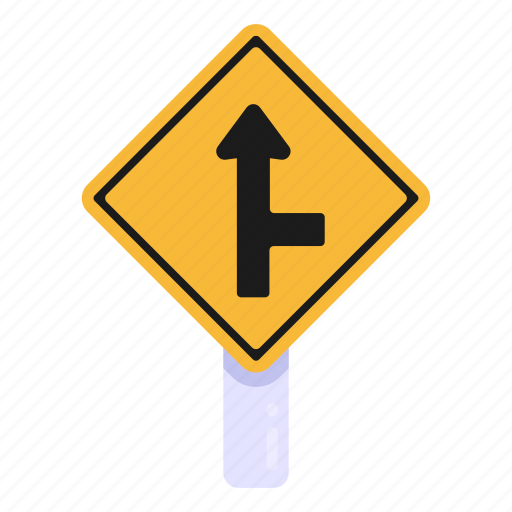 Traffic sign, road sign, traffic board, road post, right junction arrow icon - Download on Iconfinder