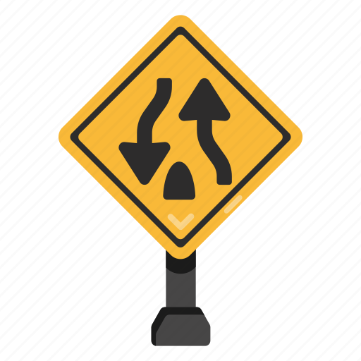 Traffic sign, road sign, traffic board, road post, two way road icon - Download on Iconfinder
