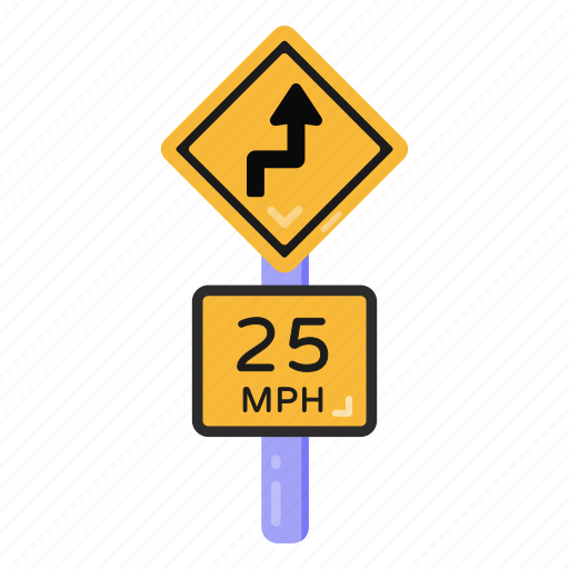 Traffic sign, road sign, traffic board, road post, road curve arrow icon - Download on Iconfinder