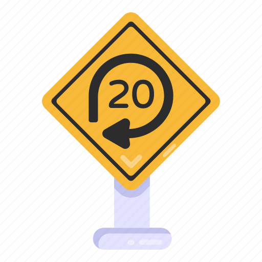 Traffic sign, road sign, traffic board, road post, turn around icon - Download on Iconfinder
