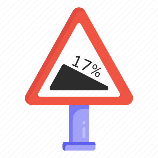 Traffic sign, road sign, traffic board, road post, steep road board icon - Download on Iconfinder