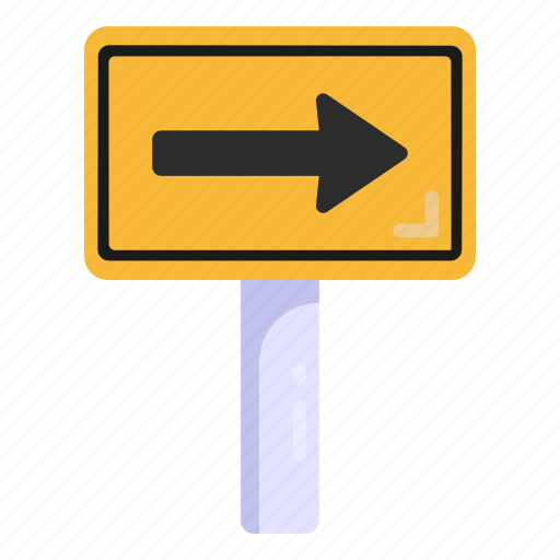Traffic sign, road sign, traffic board, road post, right arrow icon - Download on Iconfinder