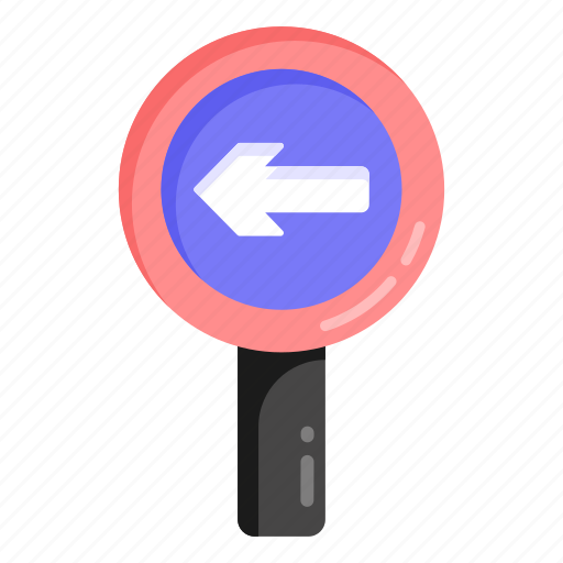 Traffic sign, road sign, traffic board, road post, left road arrow icon - Download on Iconfinder