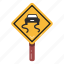 road board, driving sign, rash driving, reckless driving, slippery road 